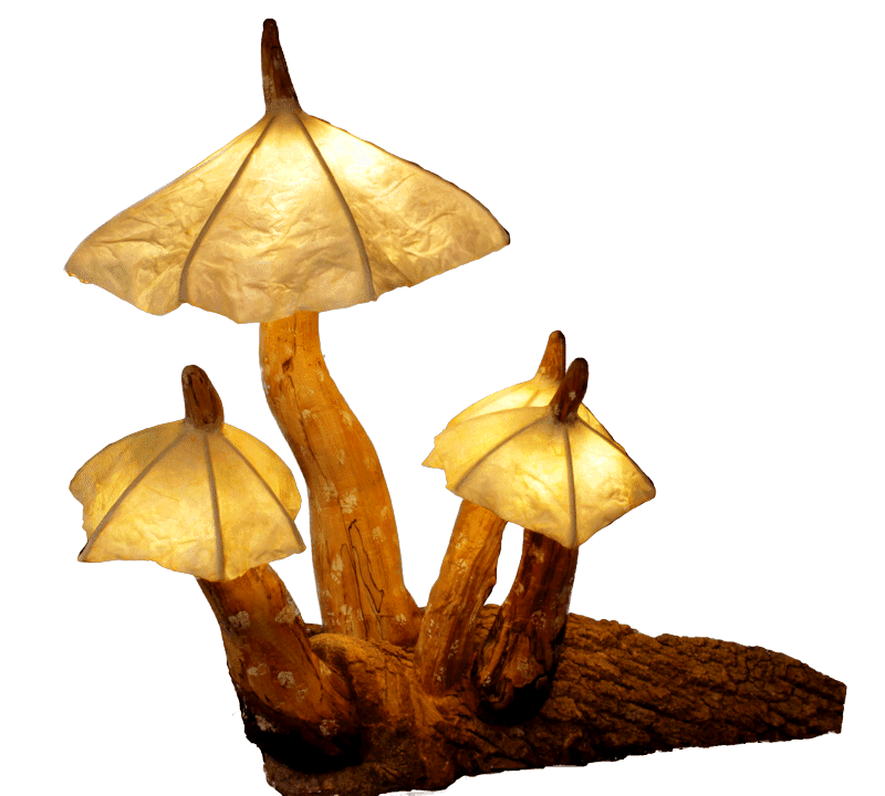 Paper sculptural lighting mushroom